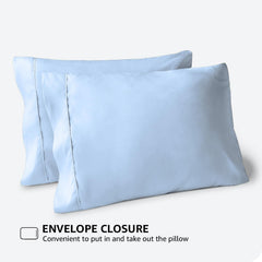100% Microfiber Bedsheet For King Size With 2 Pillow Cover (102 X 108 Inches) Light Blue | Ideal For Home, Guest House, Hotel | Soft & Breathable Fabric