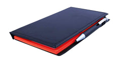 Sticky Notes, Clip Holder & Pen | Desk & Office Organizer Notebook (Crimson Red)