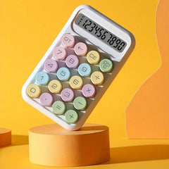 Mastano Desktop Cute Calculator -12 Digit large Display | Big Buttons | Solar Power |aesthetic Candy Color | For Office, School, Home White