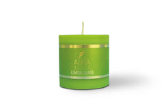 PILLAR CANDLE 2.5 INCH FRAGRANCE LEMON GRASS | BURNING TIME 30 HOURS | PACK OF 2
