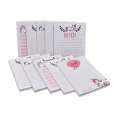 Designer Pads, Memo Notepads, To Do List Kids Love For Writing, Doodling, Family Set Of 10