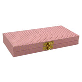 Decorative Shagun Cash Gift Box For Money Gaddi, Jewellery, Gifting Sagan Wedding Occasion, Dot Pattern, Leatherette Finish Rectangle Shape, Colour - Baby Pink