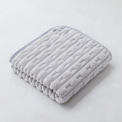 HomeCloud Korean Bath & Face Towel 400 Gsm | Plush Soft & Luxury Towel Set With Hanging Loop | 3x Softer Than Cotton Towels | Set Of 2 (Boxes Grey)