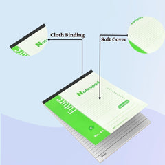 Slip Pad No.44 Ruled With 40 Sheet 80 Pages,Compact & Portable Design, Easy To Carry, Pack Of 10