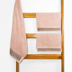 Rangoli 100% Cotton Fibre 2 Hand & 1 Bath Towel 1100 Gsm | Highly Durable & Absorbent Towel | Skin-Friendly & Quick Drying Luxury Towels (Peach) - Pack Of 3