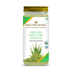 Neuwganic Organic Aloe Vera Leaf Powder, Useful For Skin & Hair Care, Reduces Fine Lines & Wrinkles | 200gm 0.4lbs