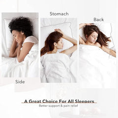 Microfiber Soft White Pillows, Pillows For Sleeping - 40x60 Cm | For Side Sleeper, Back Sleeper & A Stomach Sleeper, Need Neck & Shoulder Support Pillows - Set Of 6