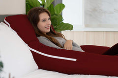 Microfiber Pregnancy Pillow For Pregnant Women, Premium Multipurpose Use - Maroon | 100% Cotton, Zippered Cover, Lightweight, Removable Cover, Full Body Pillow, Soft Pillow - Pack Of 1