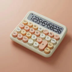 Nilzone Mechanical Switch Calculator Cute 12 Digit Large LCD Display And Buttons, Calculator With Large LCD Display Great For Everyday Life And Basic Office Work (Colourful Calculator)