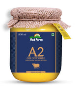 Organic A2 Gir Cow Ghee By Ved Farm | Traditional Vedic Bilona Method Indian Gir Cow Ghee Good For Taste | (500ml) 16.9 Ounce | Jar Pack