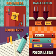Index Tabs Arrow Flags, Fluorescent Self Sticky Notes, For College, School | 125 Pieces - 5 Colors
