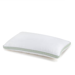 Microfiber Aloe Vera Gel Pillow, Comfortable Pillow, White & Green, Big Size | Anti-Bacterial & Anti-Allergic Sleeping Pillow For Sensitive Skin | Super Soft Pillow, Rectangular Shape Pillow