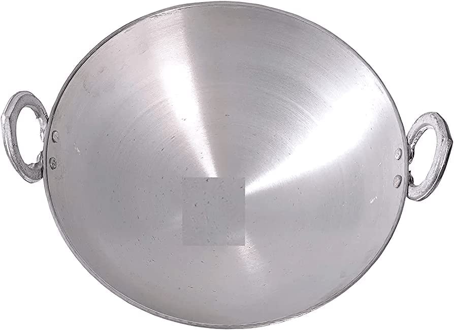 Silver Aluminium Kadhai, 6 Liters - Premium Range Of Aluminum Kadhai Deep Kadai | Non Induction Kadai, Non Stick Kadai, Deep Cooking Silver Aluminium Kadhai, 6 Liters - Premium Range Of Aluminum Kadhai Deep Kadai | Non Induction Kadai, Non Stick Kadai, Deep Cooking