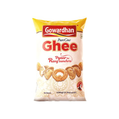 Pure Premium Cow Ghee By Gowardhan | Rich In Nutrients Flavor Healthy Desi Ghee Perfect For Sweets | (1 Litr) 33.8 Ounce | Pouch Pack