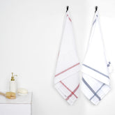 Thirsty Towel By Doctor Towels 600 Gsm | Double Cloth Cotton Bath Towel Quick Dry, Super Soft, High Absorbent | Red - Blue (Pack Of 2)