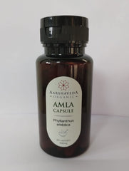 Aarshaveda 100% Organic Amla, Immunity Booster For All Individuals Of Different Ages | 60 Capsules, 100gm 0.2lbs