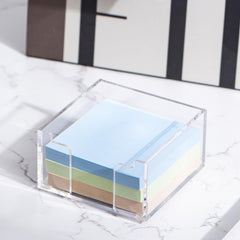Sticky Note Holder Acrylic Desk Notepad Holder for 3" x 3" Sticky Notes Classroom Office