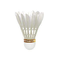 Transfrom VT - 50 Premium Feather Shuttlecock , Speed 76 , White | Pack Of 1 , Cork - Natural