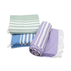 Mush 100% Bamboo Large Bath Towel 280 Gsm | Ultra Soft, Absorbent, Light Weight, & Quick Dry Towel | Set Of 3 - Lavender, Blue & Light Green, 250 Tc