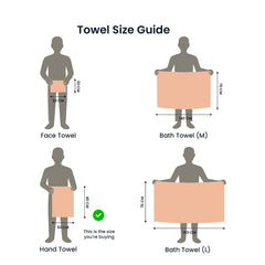 Premium 100% Combed Cotton Hand Towels 400 Gsm | Ultra Soft, Quick Dry & Highly Absorbent, For Home, Gym & Travel Hand Towel (Peach) - Pack Of 2