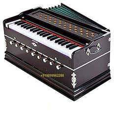 Musical Instrument Harmonium With Cover - 9 Stopper, Churidar Bellow, 42 Keys, Two Reeds (Base- Male)
