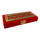 Decorative Shagun Cash Gift Box For Money Gaddi, Jewellery, Gifting Sagan Wedding Occasion, Acrylic Design Rectangle Shape, Colour - Red