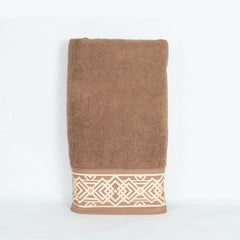 Rangoli 100% Cotton Fibre Bath Towel 600 Gsm | Highly Durable & Absorbent Towel | Skin-Friendly & Quick Drying Luxury Towels (Golden Brown) - Pack Of 1