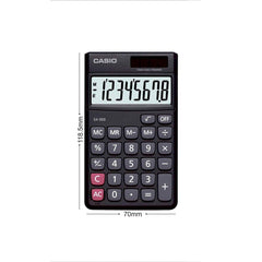 Casio SX-100-W Portable Calculator With Foldable Design & Casio SX-300-W Portable Calculator | Pocket Size Calculator | Solar Cell Powers Calculations