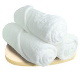 Heelium Bamboo Bath Towel 1500 Gsm | Ultra Absorbent 3x Softer Than Cotton Towels - Pack Of 3 (White)