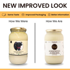 Pure Murrah Buffalo A2 Desi Ghee By Shahji | High In Protein Fiber & Nutrients Healthy Desi Ghee For Improves Digestion | (1 Litr) 33.8 Ounce | Jar Pack