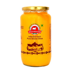 Organic Indian Desi Cow Ghee By Gavyratan | High In Protein Fiber Healthy Desi Ghee Good For Digestive Health | (1 Litr) 33.8 Ounce | Jar Pack