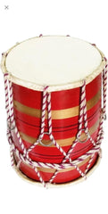 Musical Instruments Dholak Baby Mini Dholak For Kids - Multicolor | Perfectly Symmetric Round Dholak - Dholak For Festival, Wedding, Satsang | Very Easy To Tune, Baby Dhol