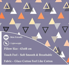 1 Single Bedsheet With 1 Matching Pillow Covers For Single Bed | 60 X 90 Inches, Grey & White - Soft Touch & Smooth, Super Soft Premium Brushed Glace Cotton Bedsheet