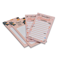 Daily Planner Writing Pads, To Do List Notepads, Pocket & Travel Easy Tear Off Pad | Set Of 4