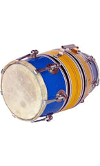 Baby Nut & Bolt Dholak With Hand Khartal Free - Multicolor | Perfectly Symmetric Round Dholak Nickel Plated Bolts & Nuts - Dholak For Festival, Wedding, Satsang | Very Easy To Tune