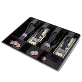Cash Tray - Store Cash Organizer Tray 4 Bills 3 Coins Money Storage Box, Special Feature - Durable, Portable, Colour - Black