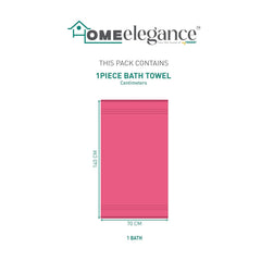 Home Elegance 100% Cotton Comfort Living Bath Towel 400 Gsm (Candy Glow)- Pack Of 1