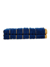 Comfigifts 100% Cotton 2 Bath & 2 Hand Towels 1400 Gsm | Soft, Absorbent, Lightweight Towels With Computerized Embroidery (Estate Blue/Fire)