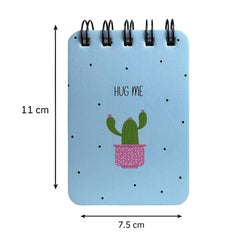 Spiral Pocket Notebook, Cute Mini Notepad, Handy Notebook For School, Office (Hug Me) Pack Of 1