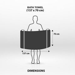 Luxe Home Cotton Bath Towel 450 Gsm | Quick Dry Large Size Bathroom Towels For Men & Women, Home, Kitchen, Gym, Spa (Navy Blue)