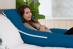 Premium Multipurpose Microfiber Pregnancy Pillow For Pregnant Women - Sea Blue | Cotton Pillow, Zippered Cover, Lightweight, Removable Cover, Full Body Pillow, Soft Pillow - Pack Of 1