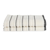 Spaces 100% Cotton Hand Towel 400 Gsm | High Loft Ribbed Texture High Absorbency Hand Towel -White