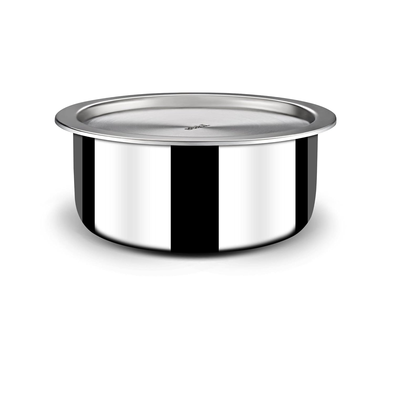 Triply Silver Stainless Steel Tope With Lid - 1 Liter, 14 Cm | Induction Base Triply Patila Triply Silver Stainless Steel Tope With Lid - 1 Liter, 14 Cm | Induction Base Triply Patila