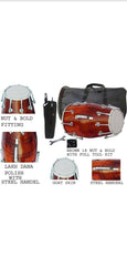 Wooden Musical Dholak Instrument Drum With Nuts, Bolts, Carry Bag Kit - Brown | Perfectly Symmetric Round Dholak - Dholak For Festival, Wedding, Satsang | Very Easy To Tune