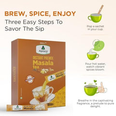 Apsara Instant Premix Masala Chai - 36 Sachets | Ready To Drink, Masala Tea Powder - Masala Chai Enriched With 100% Natural Ingredients | Ginger, Cardamom, Black Pepper, Clove, Cinnamon & Nutmeg