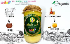 Organic Natural Desi Cow Ghee By Sanwali Farm | Vedic Bilona Method, Hand Churned Ghee For Boost Immunity | (500ml) 16.8 Ounce | Jar Pack