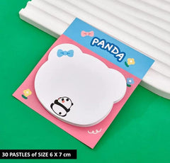 Cute Panda Sticky Note Pads, Self-Stick Notes, Study, School & Organizing (Multicolor-Pack Of 4)
