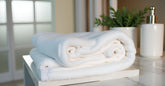 Veahome Eligent Cotton Bath Towels 500 Gsm | Soft & Quick Dry Highly Absorbent, Lightweight & Durable Bath Towel (White)