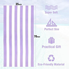 Towel Wala Striped Soft Turkish Cotton Small Bath Towel 450 Gsm | For Men & Women, Hotel Pool Towel (Pack Of 4)