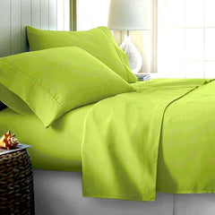 Pure Microfiber Plain Bedsheet With 1 Pillow Cover | 300 Thread Count - Single Bedsheet Traditional | Size 60 X 90 Inches, Neon Green